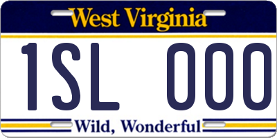 WV license plate 1SL000