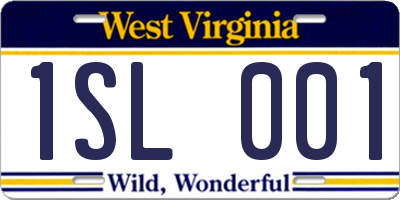 WV license plate 1SL001
