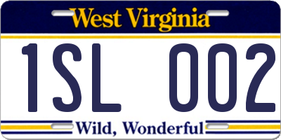 WV license plate 1SL002