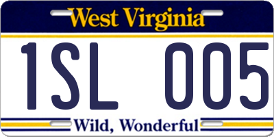 WV license plate 1SL005
