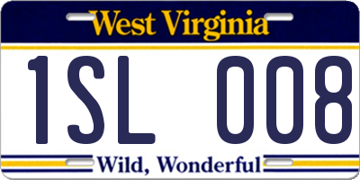 WV license plate 1SL008