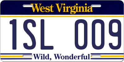 WV license plate 1SL009