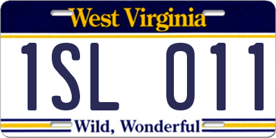 WV license plate 1SL011