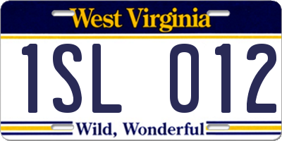 WV license plate 1SL012