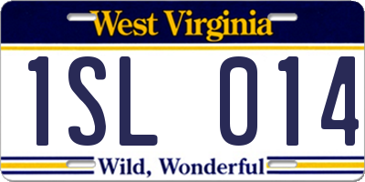 WV license plate 1SL014