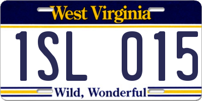 WV license plate 1SL015