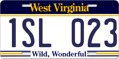 WV license plate 1SL023