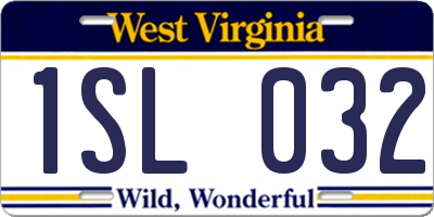 WV license plate 1SL032