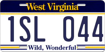 WV license plate 1SL044