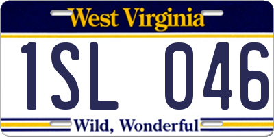 WV license plate 1SL046