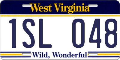 WV license plate 1SL048