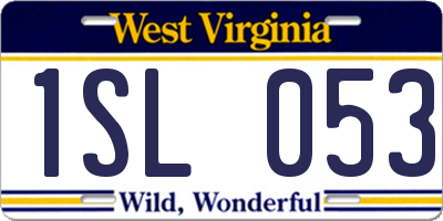 WV license plate 1SL053