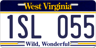 WV license plate 1SL055
