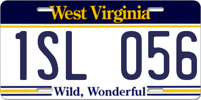 WV license plate 1SL056