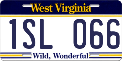 WV license plate 1SL066
