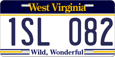 WV license plate 1SL082