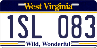 WV license plate 1SL083