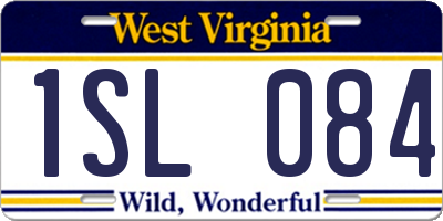 WV license plate 1SL084