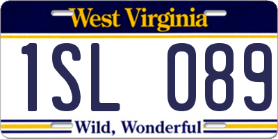 WV license plate 1SL089