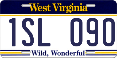WV license plate 1SL090