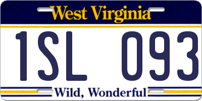 WV license plate 1SL093