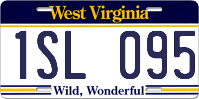 WV license plate 1SL095