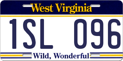 WV license plate 1SL096