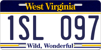 WV license plate 1SL097