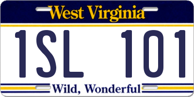WV license plate 1SL101