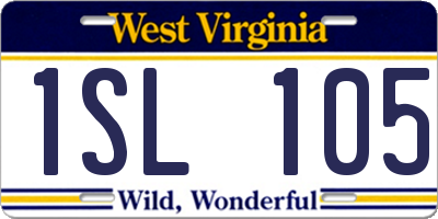 WV license plate 1SL105