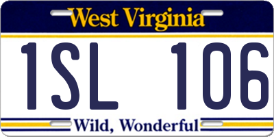 WV license plate 1SL106