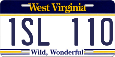 WV license plate 1SL110