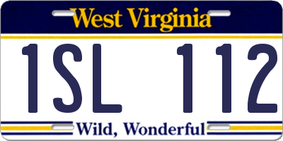 WV license plate 1SL112