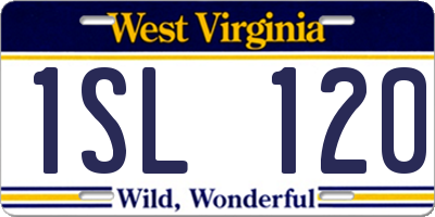 WV license plate 1SL120