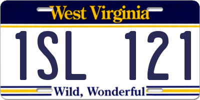 WV license plate 1SL121