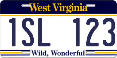 WV license plate 1SL123
