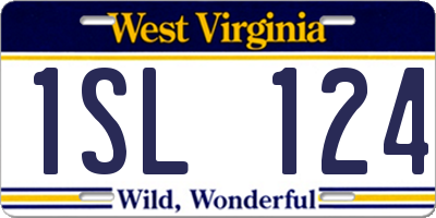 WV license plate 1SL124