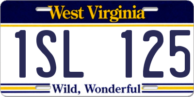 WV license plate 1SL125