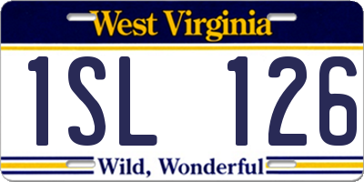 WV license plate 1SL126