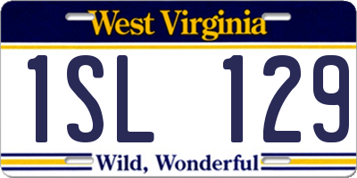 WV license plate 1SL129