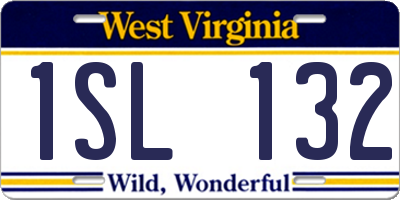 WV license plate 1SL132