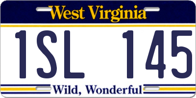 WV license plate 1SL145