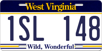 WV license plate 1SL148