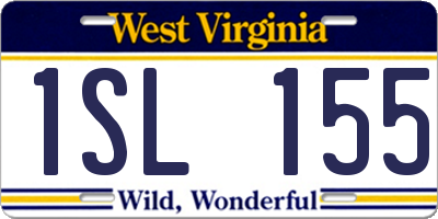 WV license plate 1SL155
