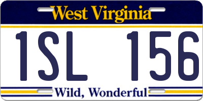 WV license plate 1SL156