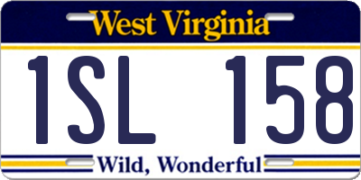 WV license plate 1SL158