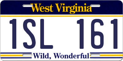 WV license plate 1SL161