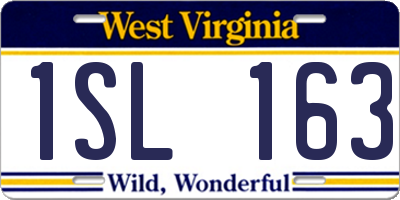 WV license plate 1SL163