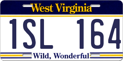 WV license plate 1SL164