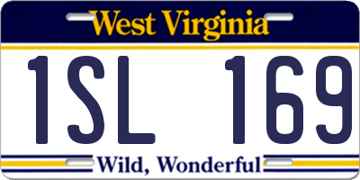 WV license plate 1SL169